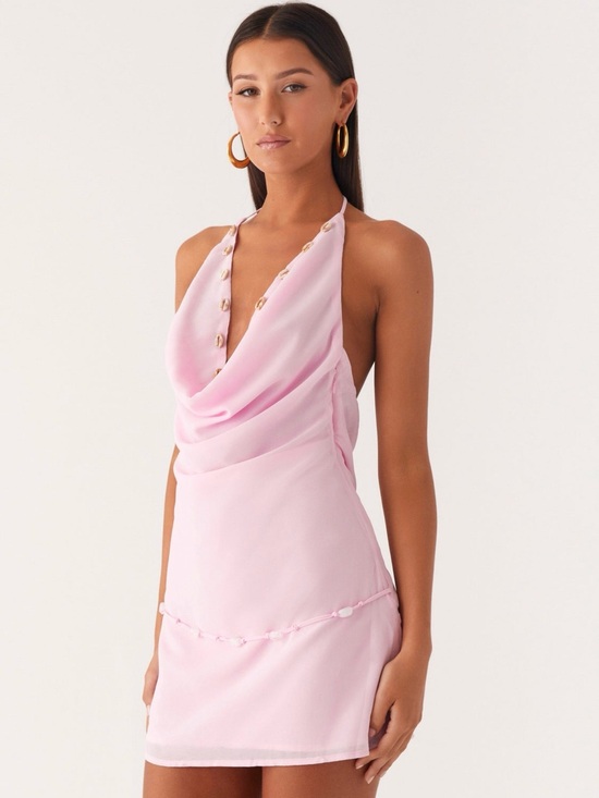Peppermayo Dresses & Skirts - Peppermayo Light Pink Halter Mini Dress